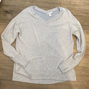 Athleta V-Neck Fleece Sweatshirt